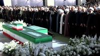 اقامه نماز بر پیکر رهبر شهید انقلاب
